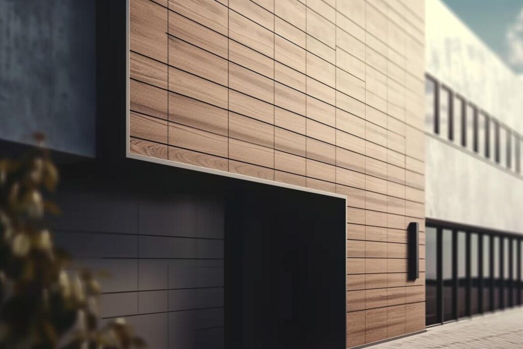 dach do brązowej elewacji